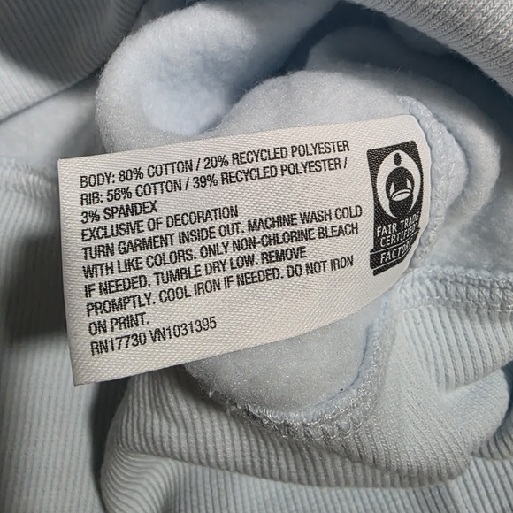 Wild Fable Women's Crop Turtleneck Geneva Sweatshirt, Blue, Size XL. - Picture 5 of 5